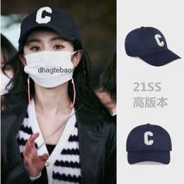 C hat Baseball Caps Designer Hats C-letter Baseball Hat C-word deep blue hat Celi hat NK4H