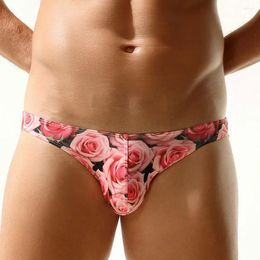 Men's Swimwear Sexy Rose Bikini Underwear Men Briefs Low Waist Man Swimsuit Swim Wear Swimming Trunks Slip Beach Bathing Suit
