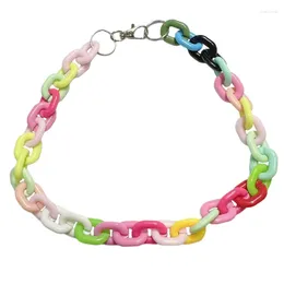 Chains Vibrant Fashion Statement Necklace Colourful Resin Exaggerated Necklaces