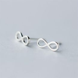 Silver 925 Jewellery Earrings Sterling Silver Earrings Infinite Symbol 8 Delicate And Elegant Silver Symbolic Earrings F2025