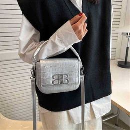 2024 New Designer women's crossbody shoulder Hot Niche stone pattern portable texture style bag