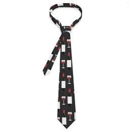 Bow Ties Wine Pattern Tie Red Print Daily Wear Neck Kawaii Funny For Adult Graphic Collar Necktie Gift Idea