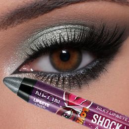 Eye Shadow 2 In 1 Glitter Eyeshadow Lipstick Pencil Stick Waterproof Pearl Silkworm Eye Shadow Pen Long-lasting Eyeshadow Make Up Cosmetic 231216