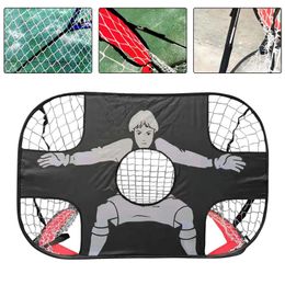 Balls Balls 2 In 1 Portable Foldable Mini Folding Soccer Goal Children's Football Target Net Training Indoor Outdoor Movable Training To