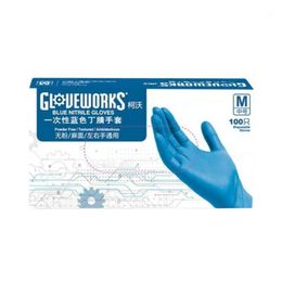 Anti-V Nitrile Rubber Disposable Glove AMMEX SGS Durable Powderless Gloves for MD EMD ER LAB Professional Used1349u