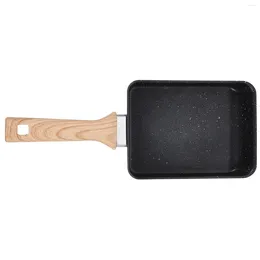 Pans Tamagoyaki Stone Non Stick Pan Fried Eggs Griddle Oak Mini Omelette Maker