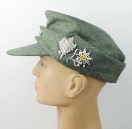 Berets Reproduction WWII GERMAN MILITARY FIELD CAP HAT METAL SNIPER EDELWEISS BADGE PIN Store 5605101