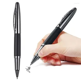 0.5mm Metal Gel Pen Black Blue Ink Cartridge Business Signature Matte Handle Office School Writing Stationery Gifts