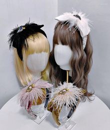 Hair Clips Winter Super Feather Dinner Accessories Women Party Wedding Dress Jewerly Reception 196