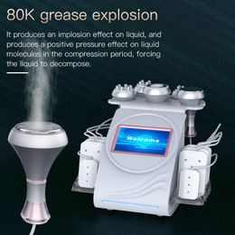 Promotional Desktop 6 in 1 Cavitation 80Khz Grease Fat Blasting Body Slimming Contouring RF Vacuum Skin Detoxification Relax Center