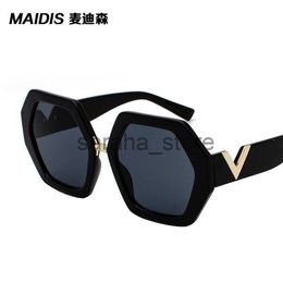 Sunglasses Hexagonal Frame Fashion Sunglasses Female Fashion Sunglasses Male DrivLarge Face Round Face Sunglasses Lentes Mujer J231218