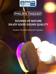 Portable Speakers New Philips TAS2307 Speaker Wireless Bluetooth 5.3 Small Portable Outdoor Subwoofer High Sound Quality Colourful Loudspeaker Box