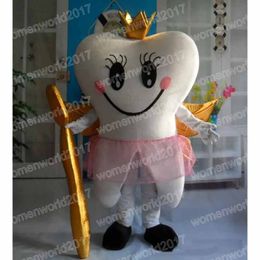 Halloween happy tooth Mascot Costume Unisex Cartoon Anime theme character Carnival Men Women Dress Christmas Fancy Performance Party Dress