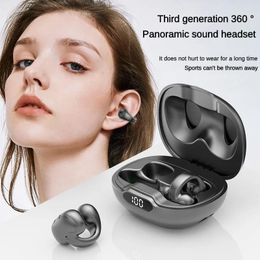 Earphones Tws Wireless Bluetooth Headset Earclip Design Headphones Hifi Music Earphone with Mic Hd Call Sports Waterproof Earbuds