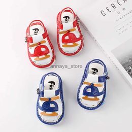 Athletic Outdoor Insole 11-13.5cm Summer Cartoon Sandals Soft-soled Baby Non-skid Walking ShoesL23116