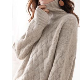 Women's Sweaters Women Turtleneck Cashmere Wool Sweater Autumn Winter Solid Color Knitted Jumper Female Casual Basic Bottoming Pullover