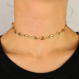 2019 new style boho Hawaiian Sea Shell Choker Jewelry Bohemian Beach Tassel Necklace Gold Chain For Women Collar Chocker gifts272o
