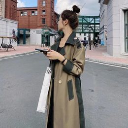 Women's Trench Coats Windbreaker Coat Mid-Length Small All-Match Casual 2023 Spring Autumn British Style Over-The-Knee