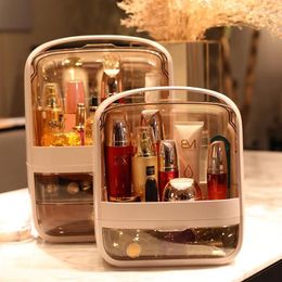 Storage Boxes Fairy Cosmetic Organiser Layered Drawer Transparent Large Opening Double Door Unsealed Girl Heart Lipstick Skincare