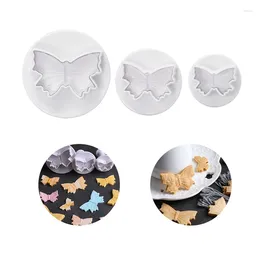 Baking Moulds 3pc Butterfly Cookie Cutters Biscuit Mould Cake Fondant Sugarcraft Shape Stamp For Decorating Pastry Slicer