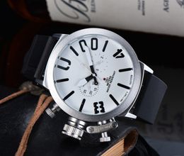 U Big Boat Wrist watch 2023 Five stitches Automatic Mechanical Watches Men's Sports Silver Black Rubber Classic Round Top luxury Brand watch Self Wind Montre de luxe