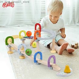Sorting Nesting Stacking toys Wooden Railway Music Rolling Ball Set Children Montessori Educational Toys for Kids Cognition Early Learning Preschool Game Q231218