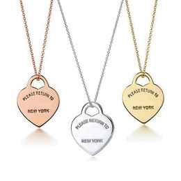 New Heart Key Pendant Necklaces Original 925 Silver Love Necklace Charm Women DIY Charm Jewellery Gift Clavicle Chain High end brand designer Necklace