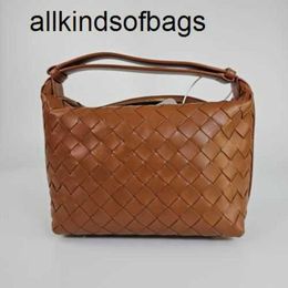 Bottegaaveneta Wallaces Bags BottegaaVeneta Mini Intreciato Wooden Brown Leather Top Handle Bag Brand New Rj