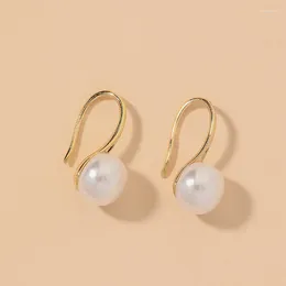 Dangle Earrings European And American Women Small Pearl Ear Hook French Baroque Ins Internet Influencer