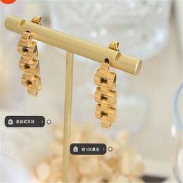 Fashion Women Designer Earrings Ear Stud 18K Gold Plated watch chain Earring Wedding Party Jewerlry Classic Style