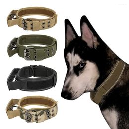 Dog Collars Tactical Collar Military Adjustable Duarable Nylon German Shepard For Medium Large Walking Training Accessories