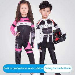Clothing Sets Cycling Children s Suit Spring and Autumn Long Sleeved Racing Balance Bicycle Roller Skating Sportswear 231218