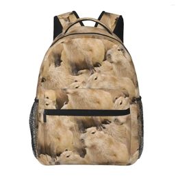 Backpack Men Woman Capybara Schoolbag For Female Male 2023 Fashion Bag Student Bookpack