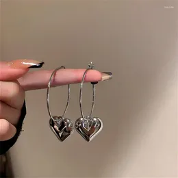 Hoop Earrings Heart-shaped Exaggerated Fashion Large Earring For Women Personality Exquisite Party Jewellery Daily Accessories