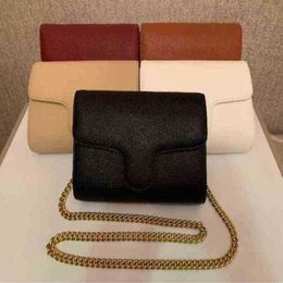 2024 New Designer women's crossbody shoulder Small horizontal style square black root small pure Colour belt cover litchi pattern magnetic buckle bag