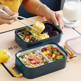 Dinnerware 304 Stainless Steel Insulation Lunch Box Office For School Student Division Can Be Water Injection Preservation