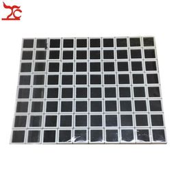 80Pcs Plastic Square Loose Diamond Display Package Box White Gem Case Black Memory Foam Pad Beads Pendant Box Showcase 3 3 2cm342N