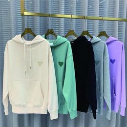 Dress Womens Hoodies Sweatshirts Designer Hoodie Amis Sweater Love heart Letter Embroidered Loose Men's Women's tops Lovers heart tracks