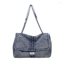 Evening Bags For Women Large Capacity Denim Fabric Women's Chain Shoulder Crossbody Tote Bag Handbags Bolsas Para Mujeres