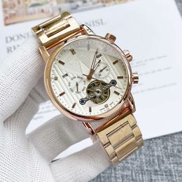 Top classic designer watches PP 2021 Men's Hundred and Five Needle Automatic Mechanical Large Flywheel Steel Band Watch with logo Quartz luxury watch