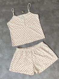 Women's Sleepwear Kawaii Lace Trim V Neck Crop Tops Button Shorts Fairy Cottage Y2K Grunge Vintage 2 Piece Set Oufits 00s Retro Top Camis
