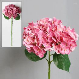 Decorative Flowers 1pc Artificial Simulation Large Hydrangea High Quality Real Touch Fake Silk Bouquet Moisturising