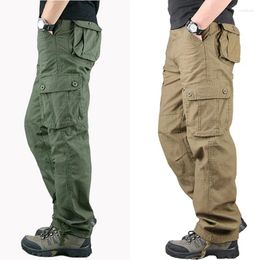 Men's Pants Tactical Trousers Multi-pocket Breathable Work Cargo Military Outdoor Wear-resistant Canvas