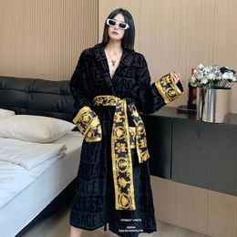 Designer's best-selling high-end women's bathrobe pajamas, unisex men's cotton pajamas, high-quality bathrobe brand bathrobe pajamas