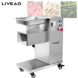 Electric Meat Slicer Commercial Stainless Steel Automatic Vegetable Cutter Grinder Home Appliance