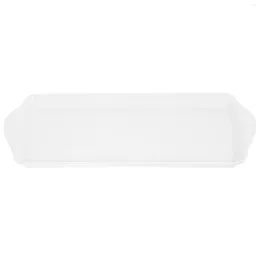 Plates Decorative Tray Binaural Snack Fruit Bread Serving Dish Table Cup Storage Small Melamine For Eating White Tea Room