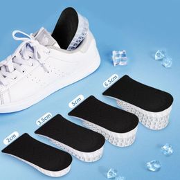 Shoe Parts Accessories 2-6cm Silica Gel Invisible Height Increase Half Insole 3-Layer Air Cushion Height Lift Adjustable Shoes Pad Heel Lifting Inserts 231218