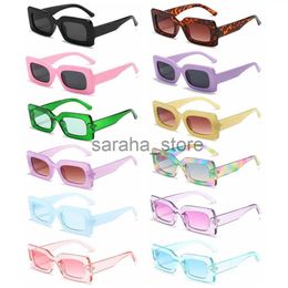 Sunglasses Women's Sunglasses 2023 Fashion Vintage Rectangle Purple Pink Square Sun Glasses Girls Sun Glasses Ladies UV400 Eyewear J231218