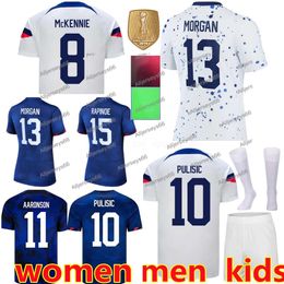 Soccer 10 Christian Pulisic Jerseys 13 Alex Morgan 15 Megan Rapinoe Ferreira Mckennie Aaronson Adams DUNN ERTZ LLOYD HEATH Football Shirt _Jersey
