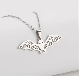 Pendant Necklaces 1PC Bat Unisex Gothic Fashion Animal Titanium Steel Stainless Necklace Jewellery Gift Wholesale F1337
